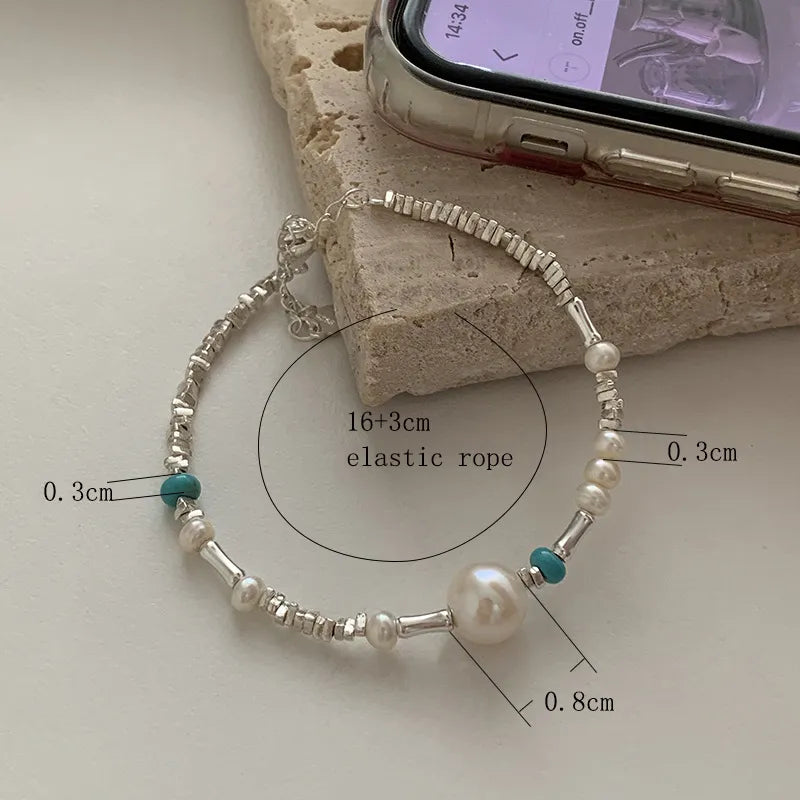 Pearls Bamboo Knots Bracelet