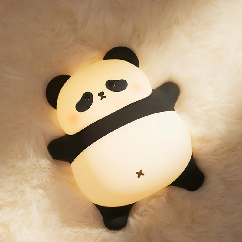 Lazy panda lamp