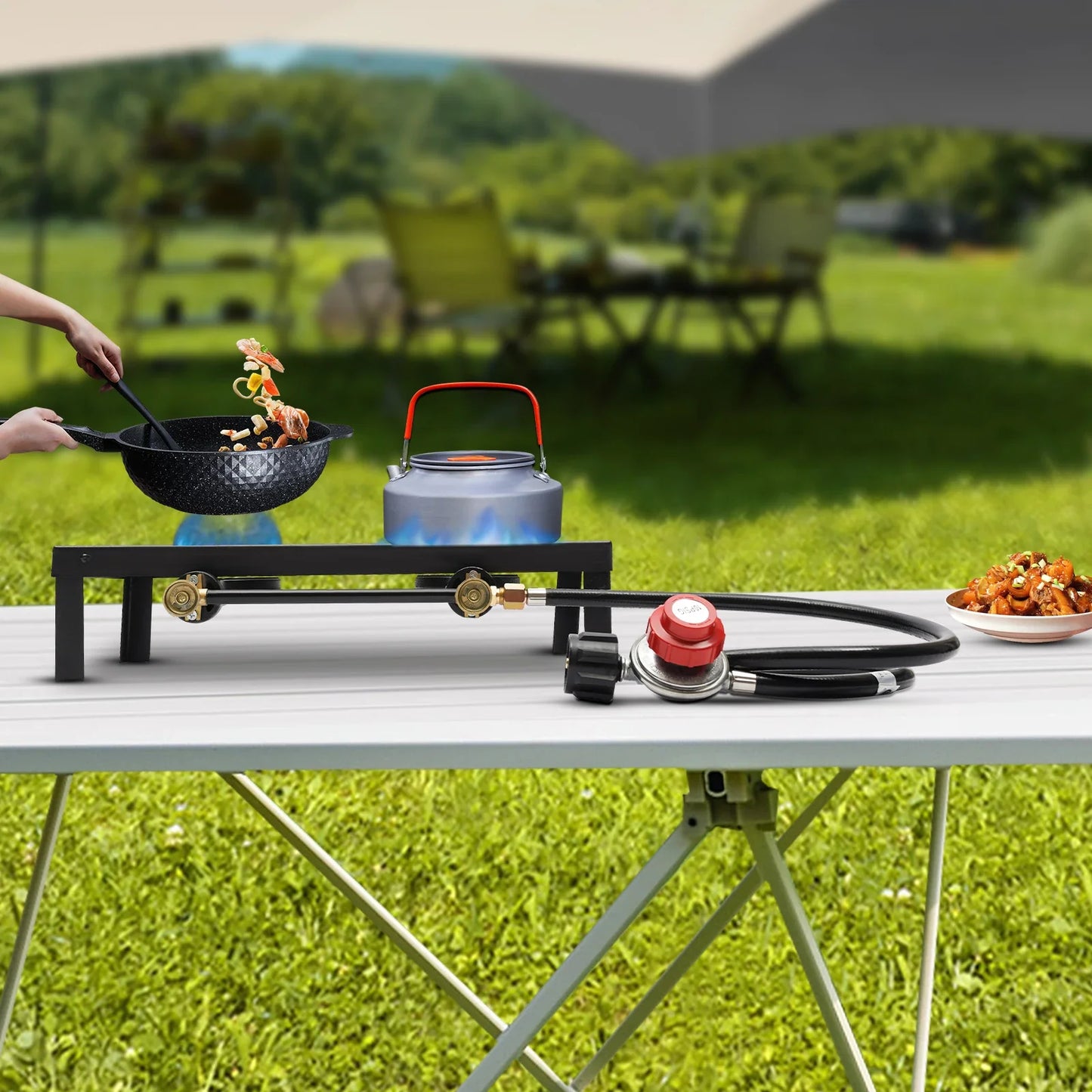 Outdoor Dual-Head Propane Gas Stove