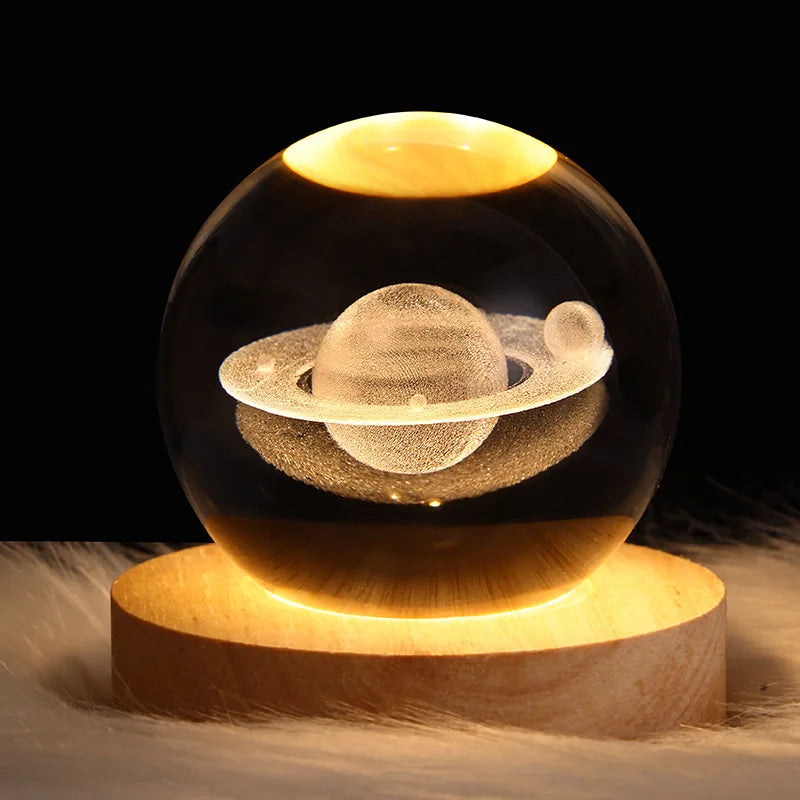 3D Night Crystal Glass Ball Light