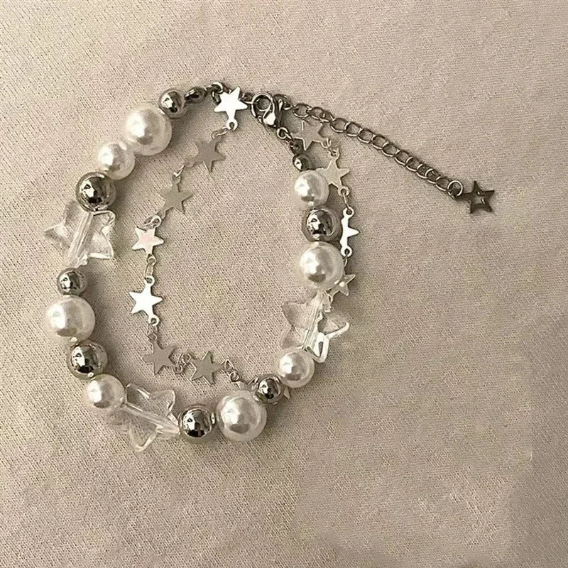 Pearls Bamboo Knots Bracelet