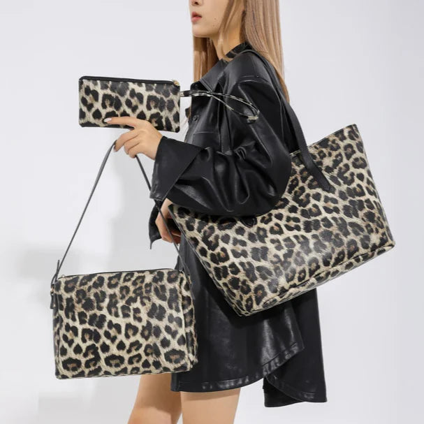 3pcs/set Designer Leopard Pattern Bags