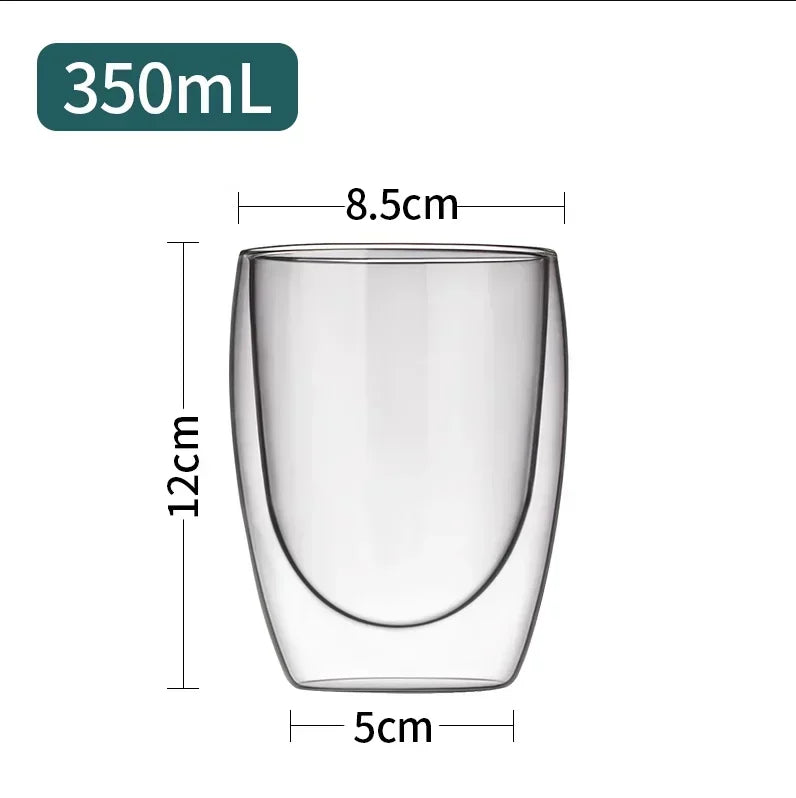 Double Wall Glass Coffee Cup Set