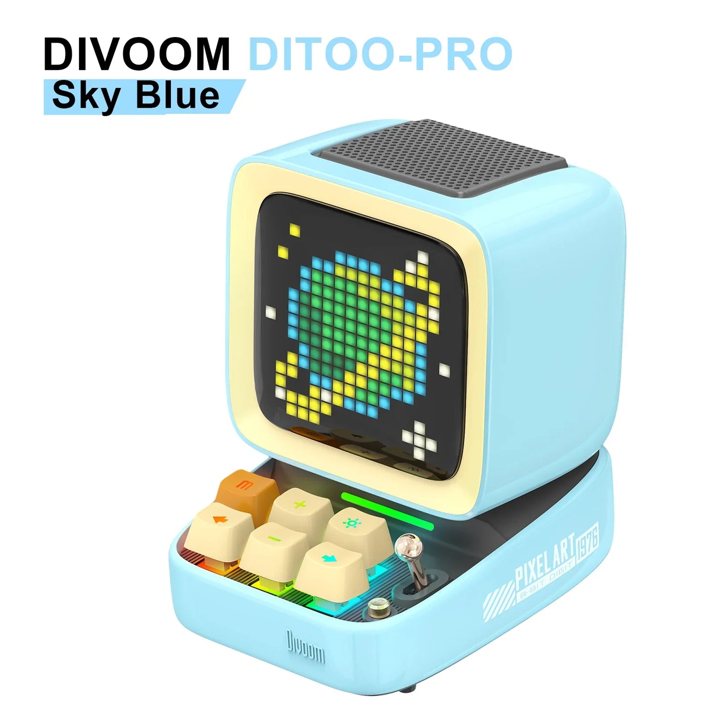 Retro Pixel Art Bluetooth Portable Speaker Alarm Clock