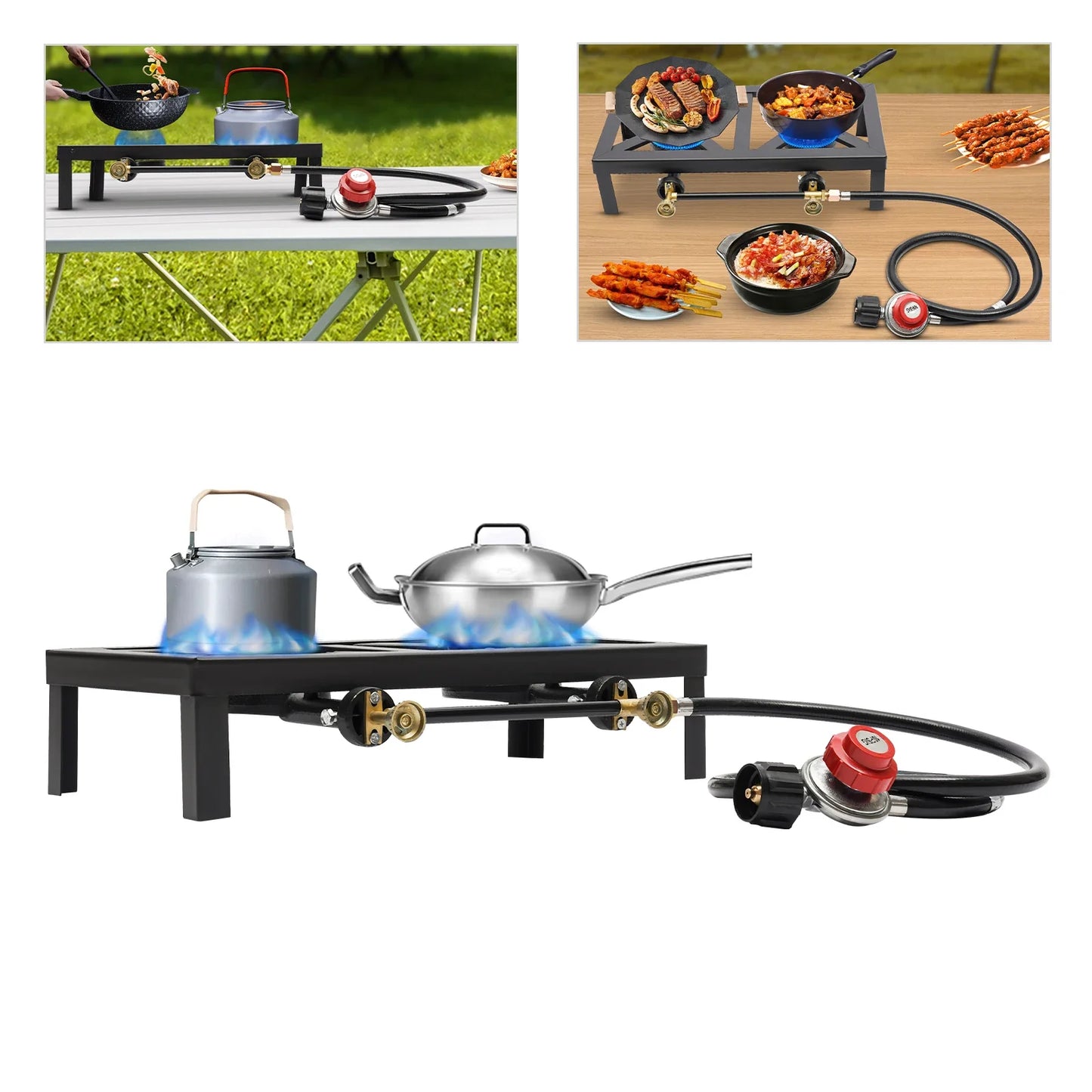 Outdoor Dual-Head Propane Gas Stove