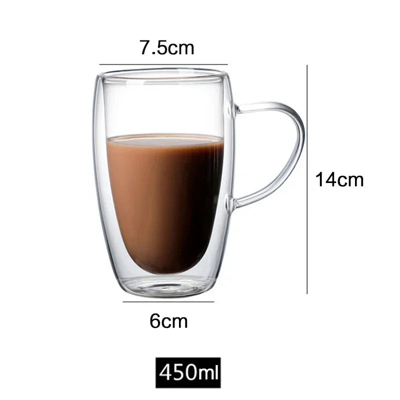 Double Wall Glass Coffee Cup Set