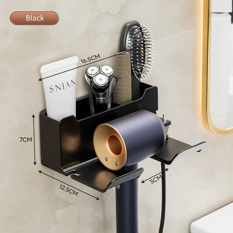 Wall-Mounted Hair Dryer Holder