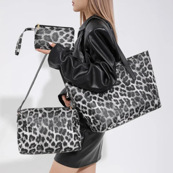 3pcs/set Designer Leopard Pattern Bags