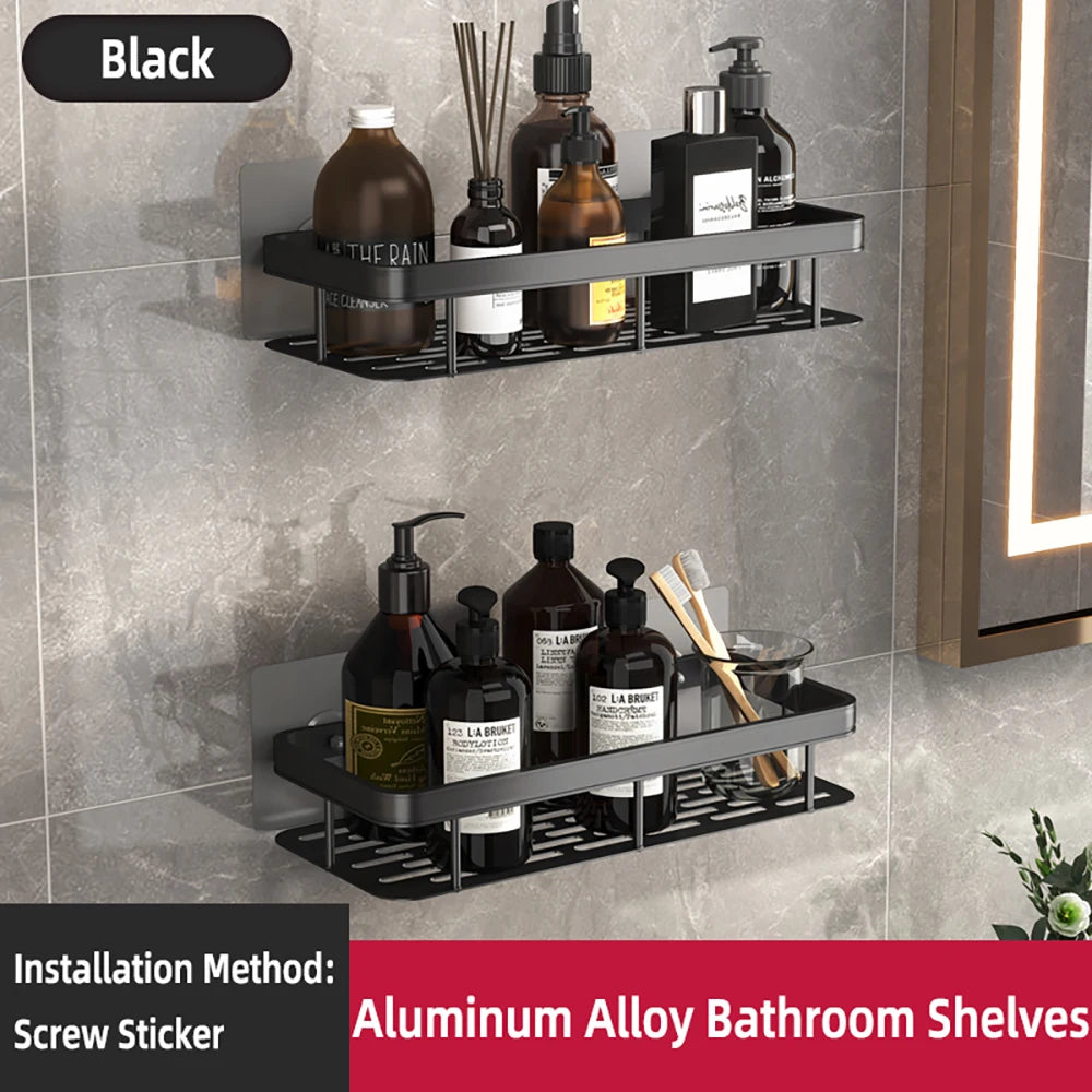 Wall Hanging Corner Rectangular Bathroom Shelf