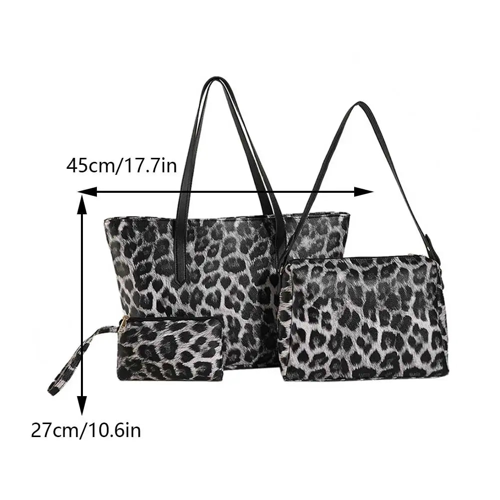 3pcs/set Designer Leopard Pattern Bags