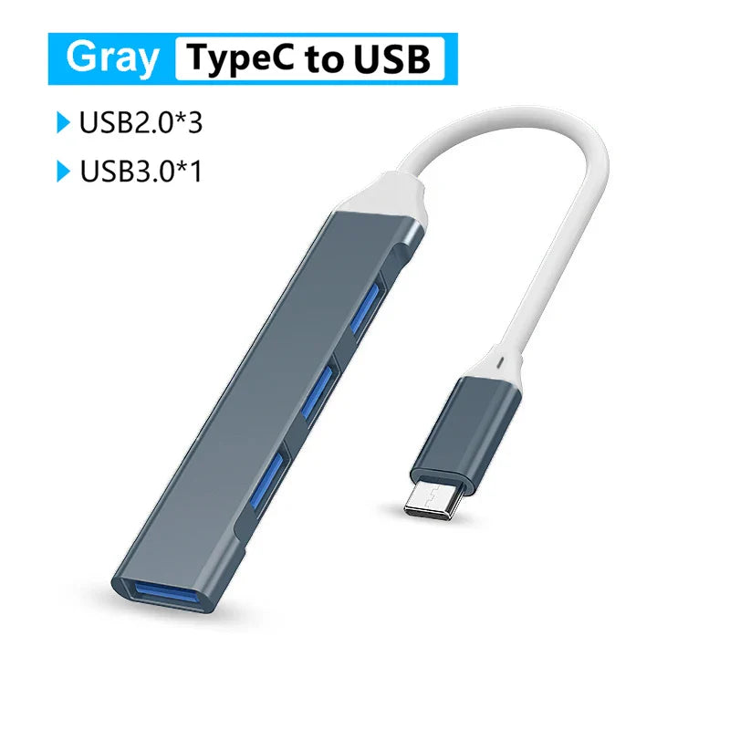 USB C Hub 4K 30Hz | Type C to HDMI-Compatible PD 87W | USB Splitter Adapter for MacBook Air/Pro | USB 3.0 Hub with TF/SD Multi Converter