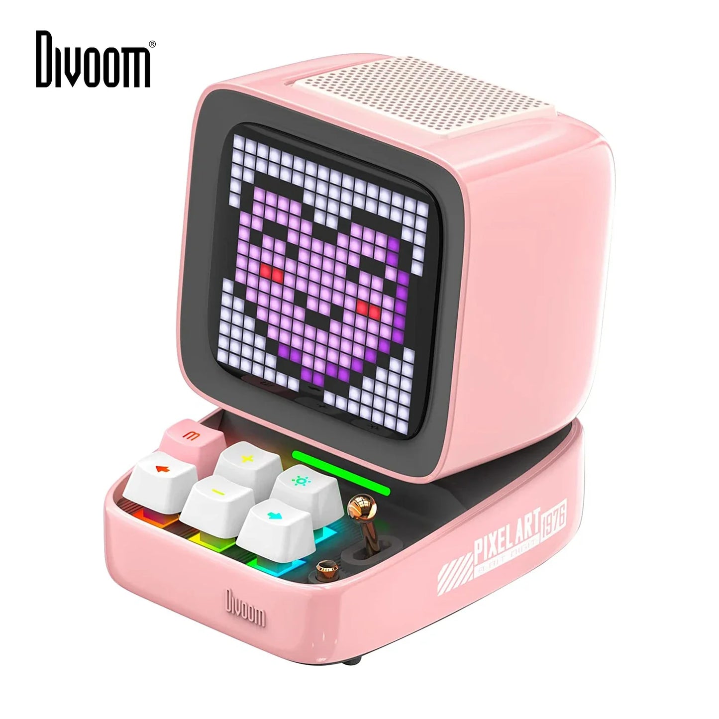 Retro Pixel Art Bluetooth Portable Speaker Alarm Clock