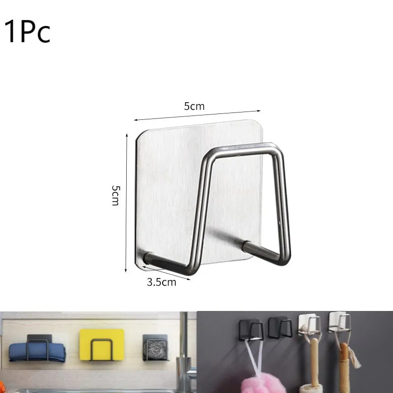 Stainless Steel Self-Adhesive Sink Organizer