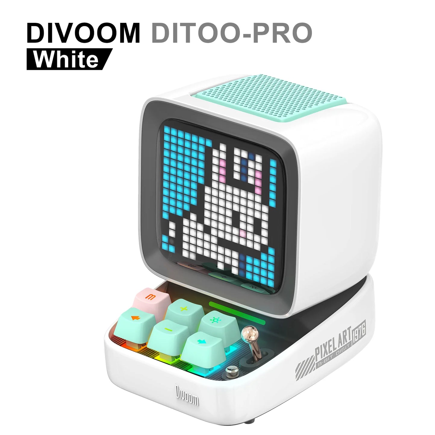 Retro Pixel Art Bluetooth Portable Speaker Alarm Clock