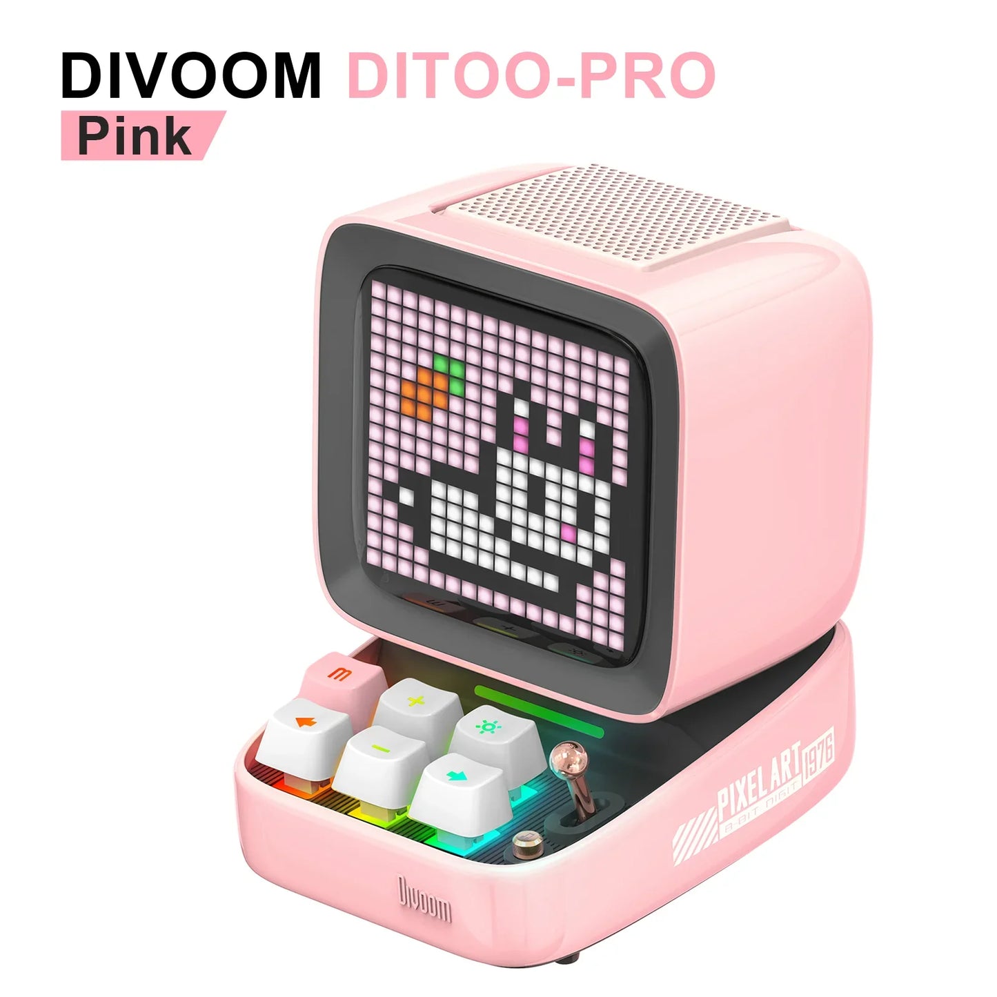 Retro Pixel Art Bluetooth Portable Speaker Alarm Clock