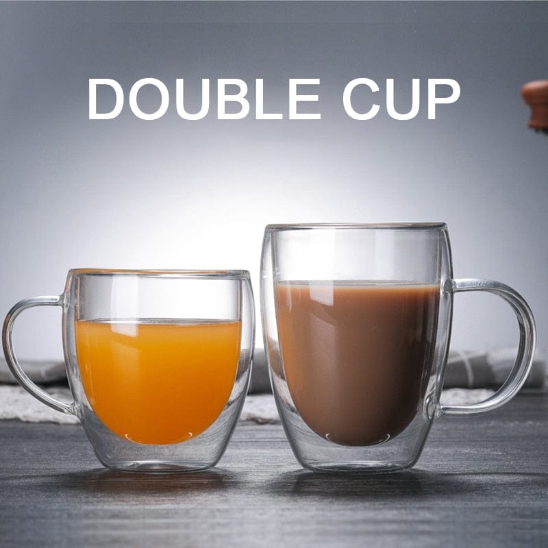 Double Wall Glass Coffee Cup Set