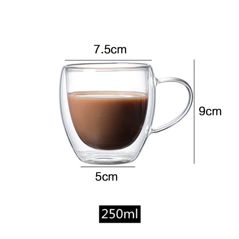 Double Wall Glass Coffee Cup Set