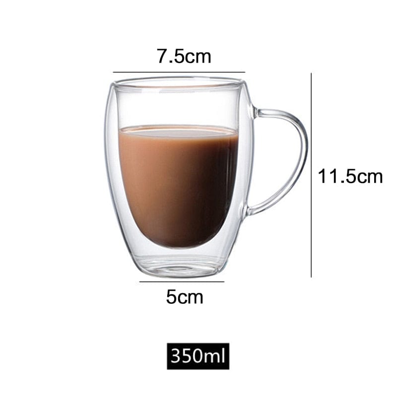 Double Wall Glass Coffee Cup Set