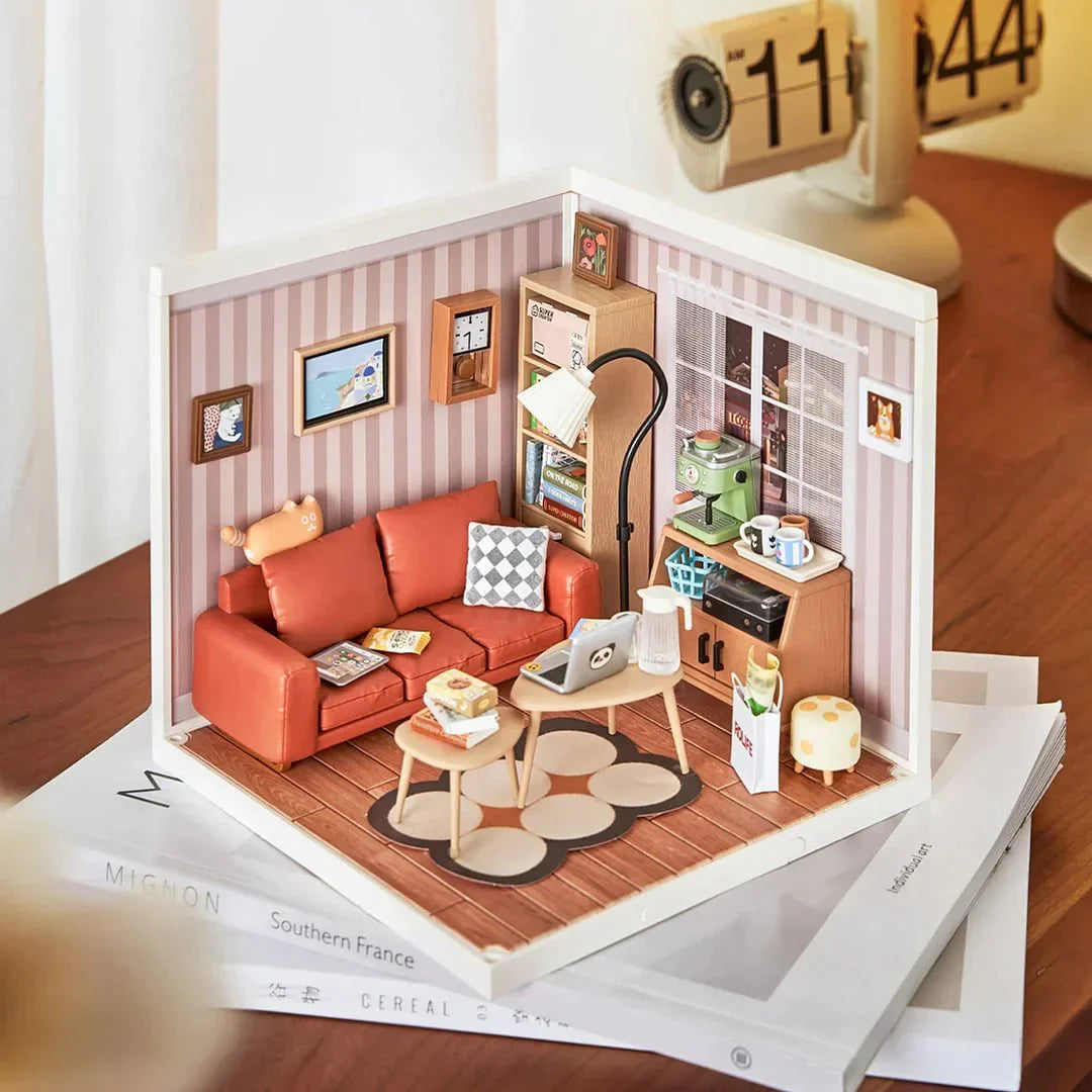 Cosy Living Lounge DIY Miniature Set