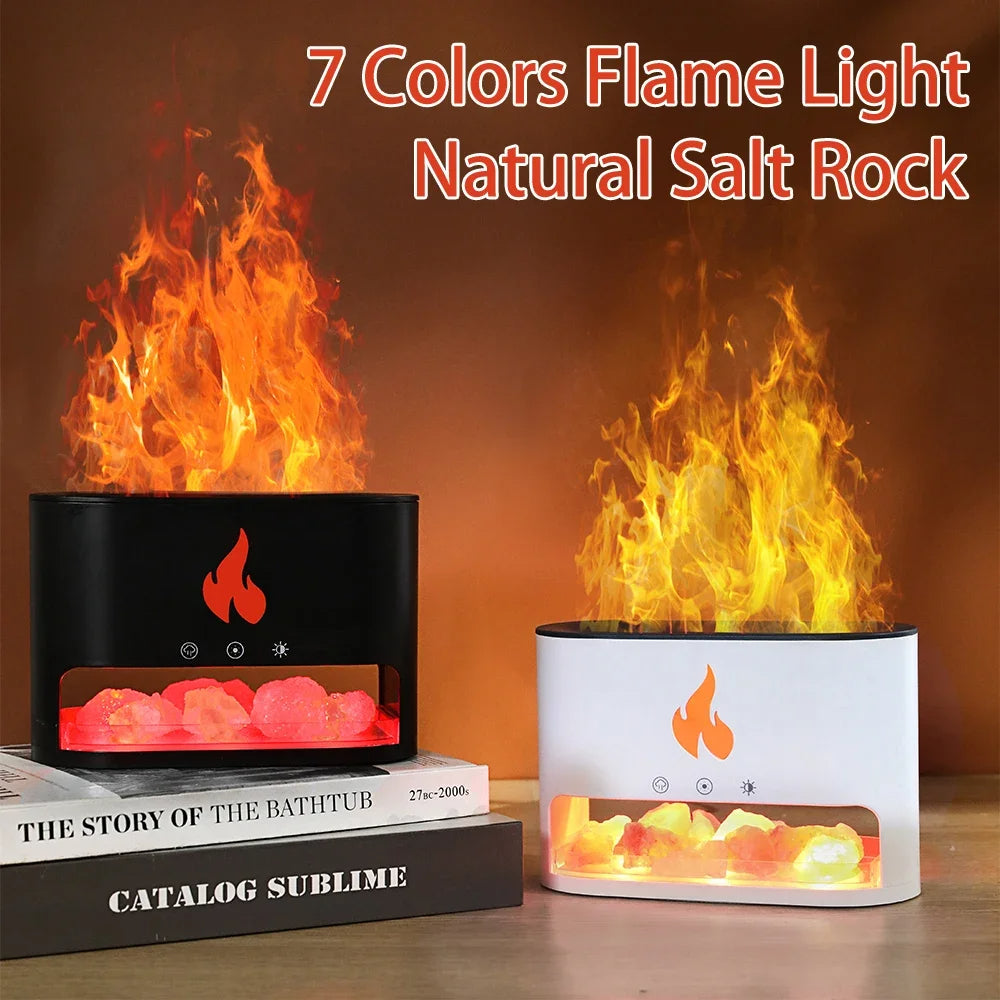 Crystal Salt Rock Fireplace Humidifier