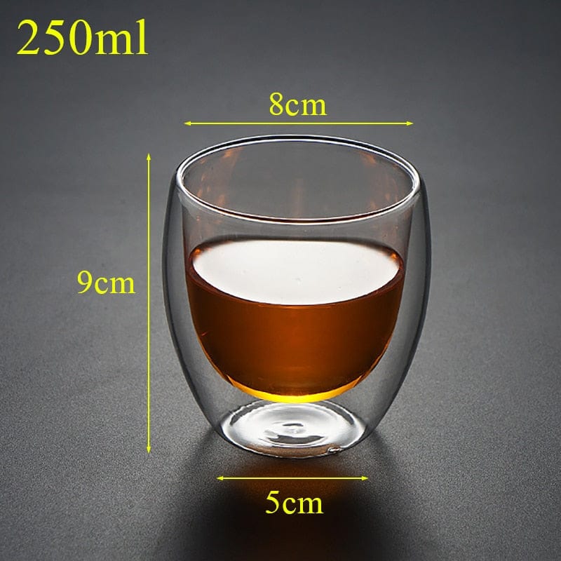 Double Wall Glass Coffee Cup Set